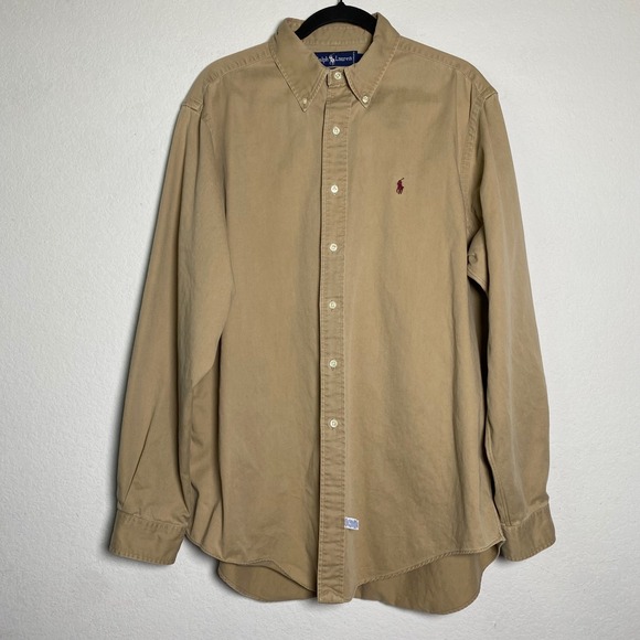 Ralph Lauren Other - VTG Ralph Lauren Men Classic Fit Long Sleeve Button Down Khaki XL Cotton Preppy
